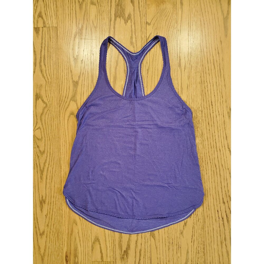 lululemon Womens 4 105F Singlet Scalloped Edges Purple Athleisure Vintage VGUC